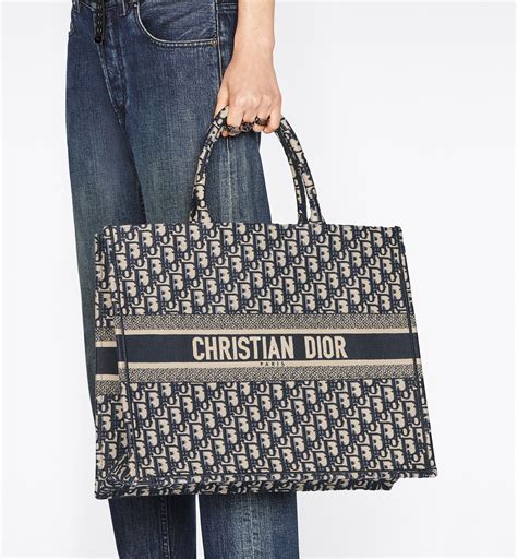 Medium Dior Book Tote White and Gold